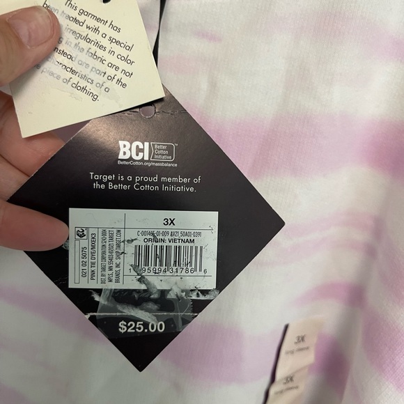 AVA VIV 3X Tye Dye Pink Sweat Shirt NWT - Picture 4 of 7